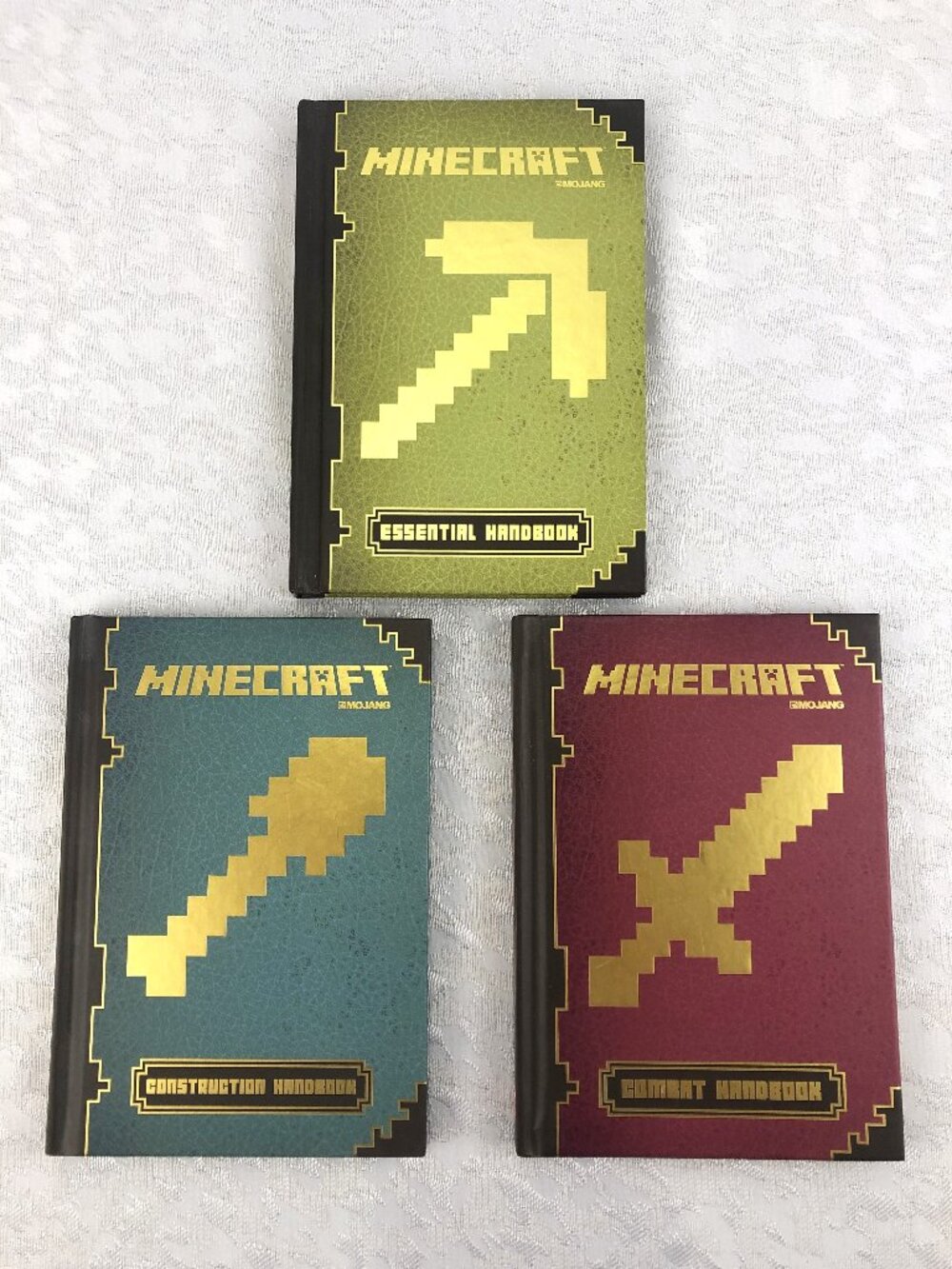 Mindcraft Mojang Scholastic Official Handbooks–Essential + Combat + Construction